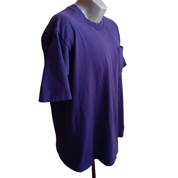 PURPLE POCKET XL Vintage T-shirt 1990's T-shirt JERZEES USA BLANK - Picture 2 of 5